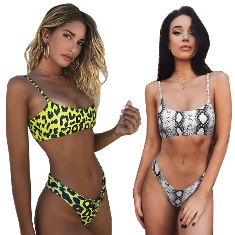 Snakeskin Bikini Women Swimwear Leopard Bikinis Sexy Biquini Swim